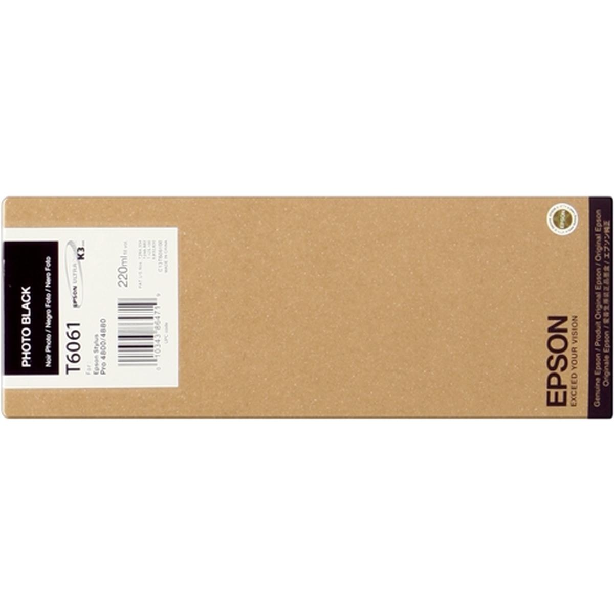 Cartuccia Originale (C13T606100, T6061) EPSON Stylus Pro 4800 (220ml) NERO PHOTO