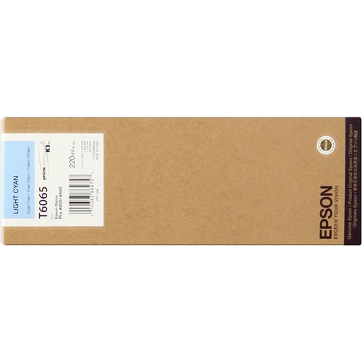 Cartuccia Originale (C13T606500, T6065) EPSON Stylus Pro 4800 (220ml) CIANO LIGHT