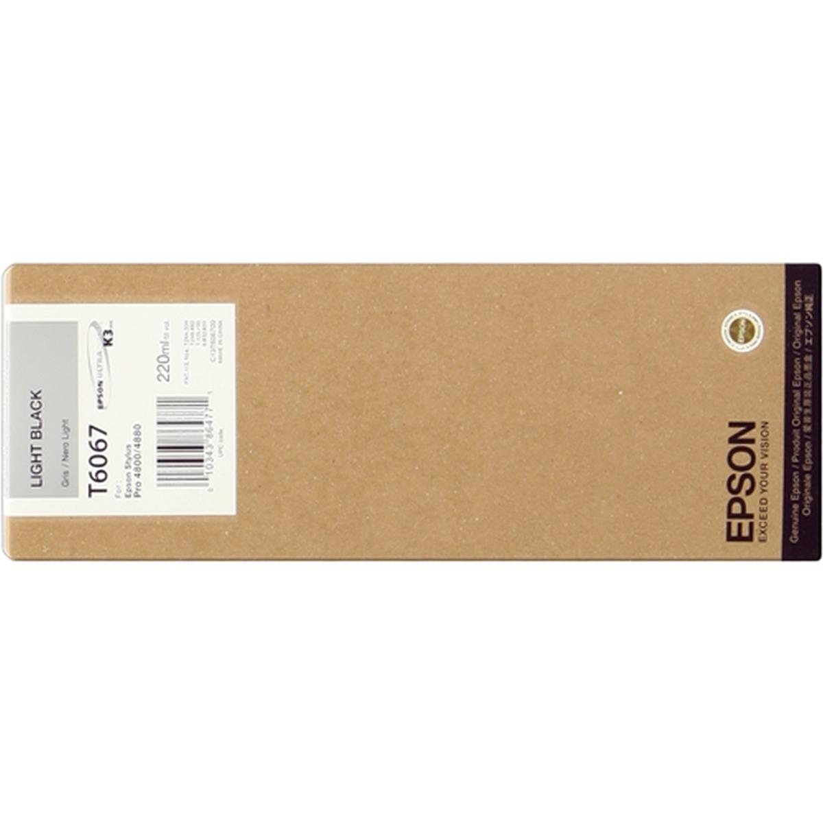 Cartuccia Originale (C13T606700, T6067) EPSON Stylus Pro 4800 (220ml) NERO LIGHT