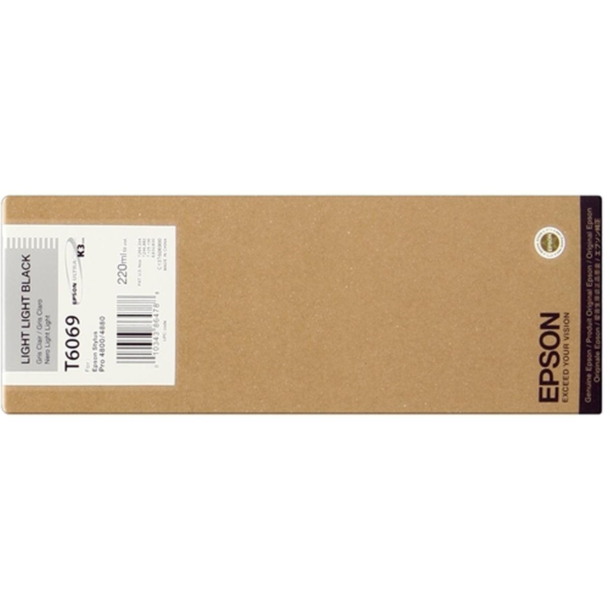 Cartuccia Originale (C13T606900, T6069) EPSON Stylus Pro 4800 (220ml) NERO LIGHT LIGHT