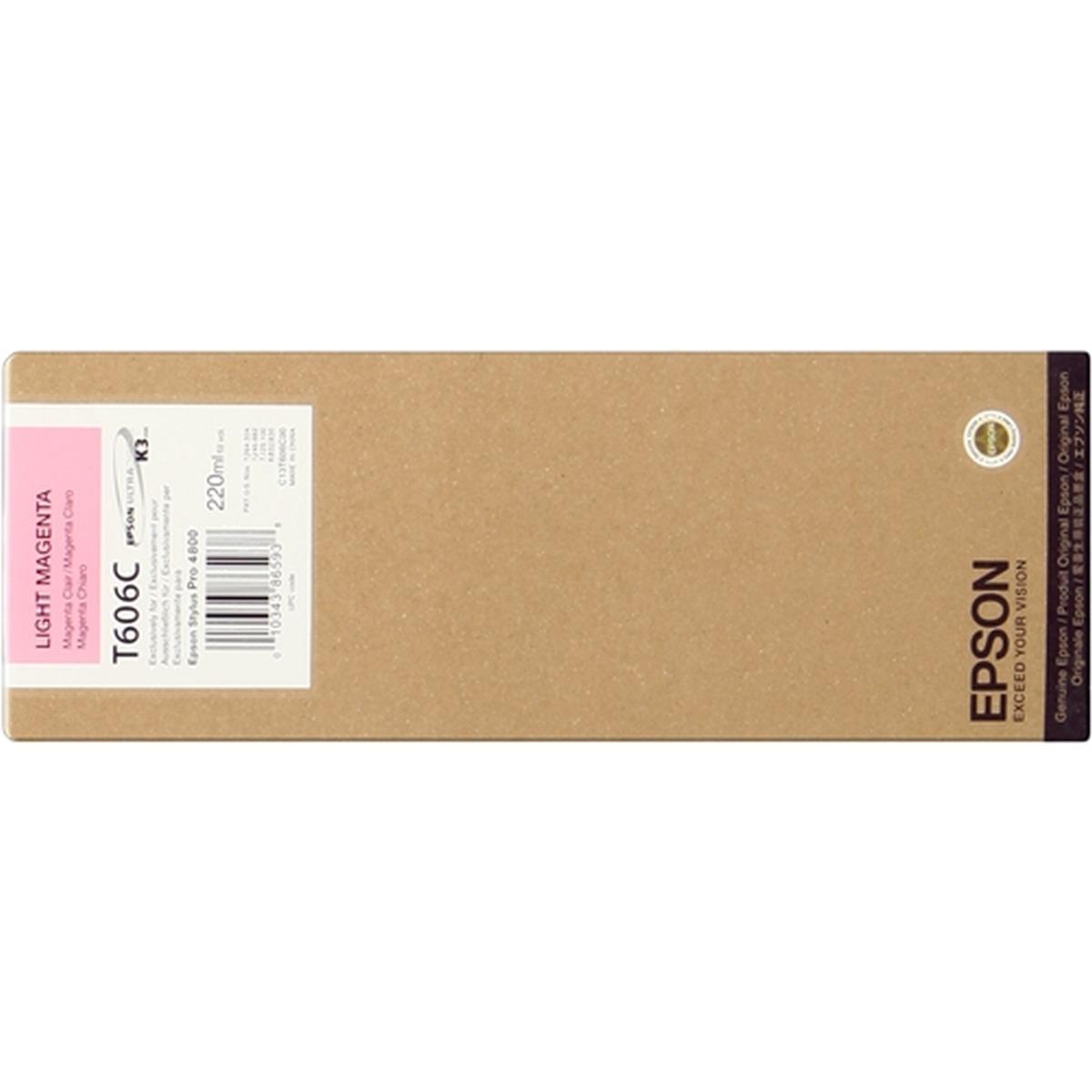 Cartuccia Originale (C13T606C00, T6066) EPSON Stylus Pro 4800 (220ml) MAGENTA LIGHT