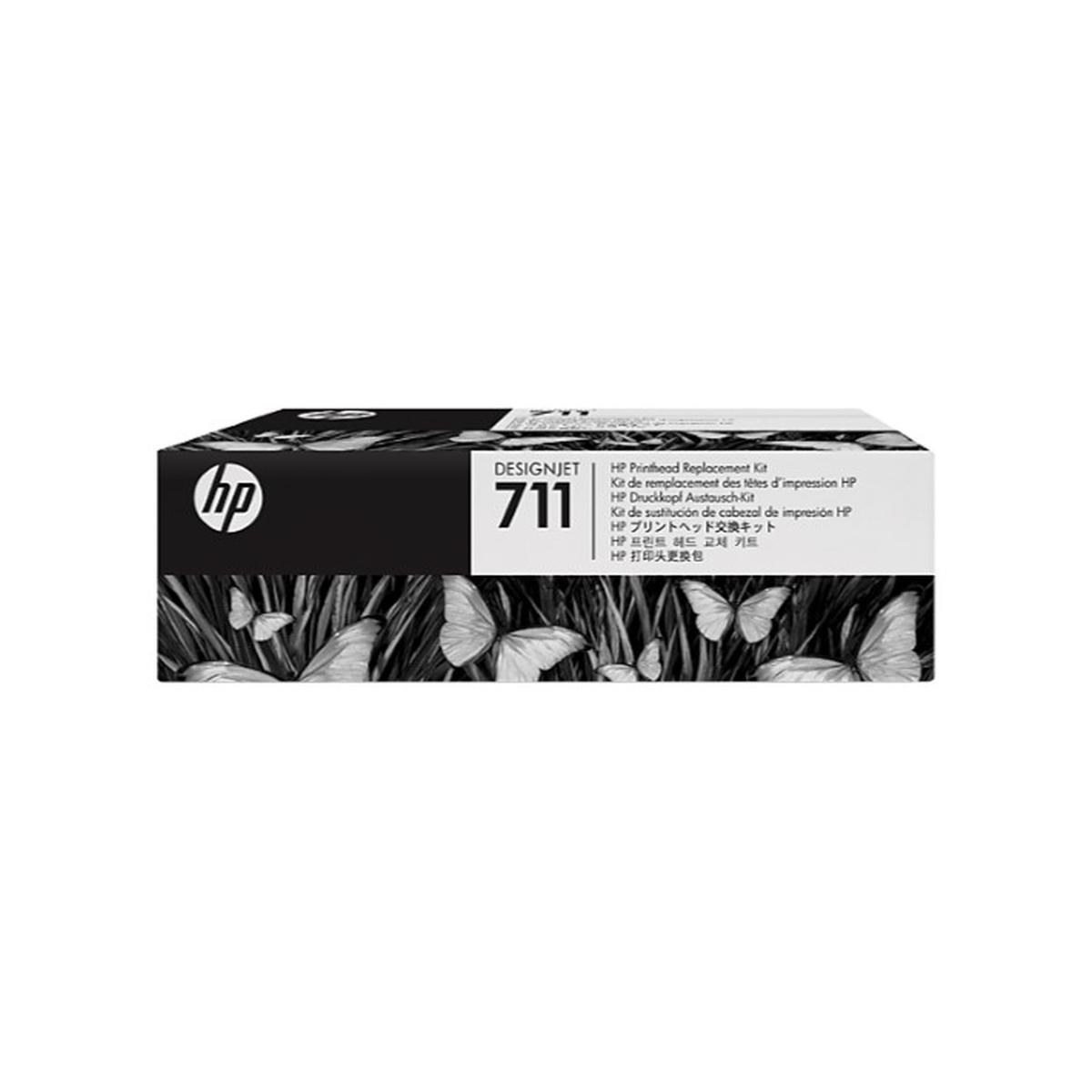 Testina di stampa originale HP 711 + confezione da 4 cartucce di inchiostro - C1Q10A