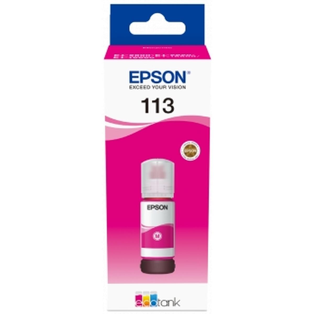 Inchiostro Originale 113 (C13T06B340) EPSON ECOTANK ET-L15150 (70ml) MAGENTA PIGMENTATO