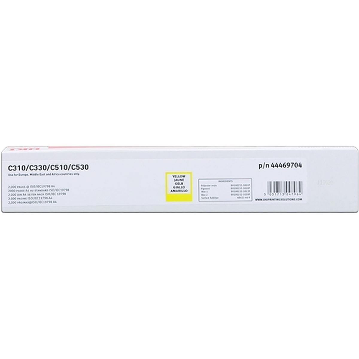 Toner Originale (44469704) OKI C300DN, C310DN (2K) GIALLO