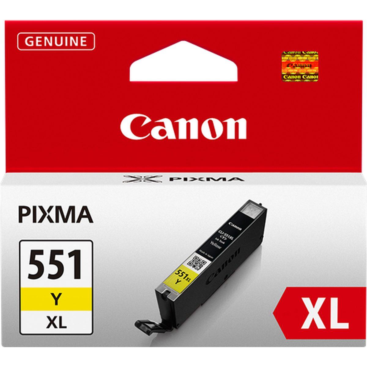 Cartuccia Originale (6446B001, CLI-551XLY) CANON MG5550 (11ml) GIALLO XL
