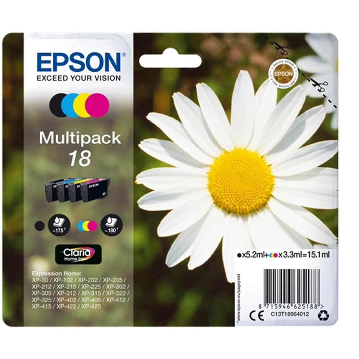 Multipack Originale 4 pz (T1806, C13T18064012) EPSON Expression XP205