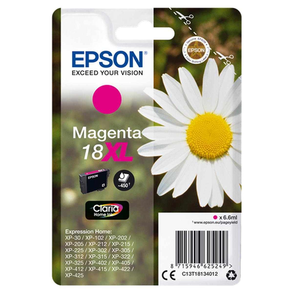 Cartuccia Originale (T1813, C13T18134012) EPSON Expression XP205 (6,6ml) MAGENTA XL
