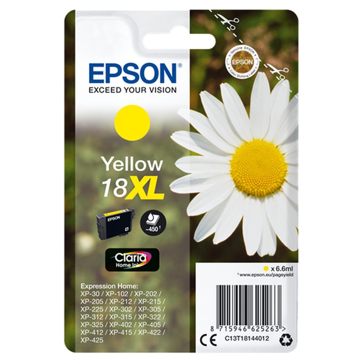 Cartuccia Originale (T1814, C13T18144012) EPSON Expression XP205 (6,6ml) GIALLO XL