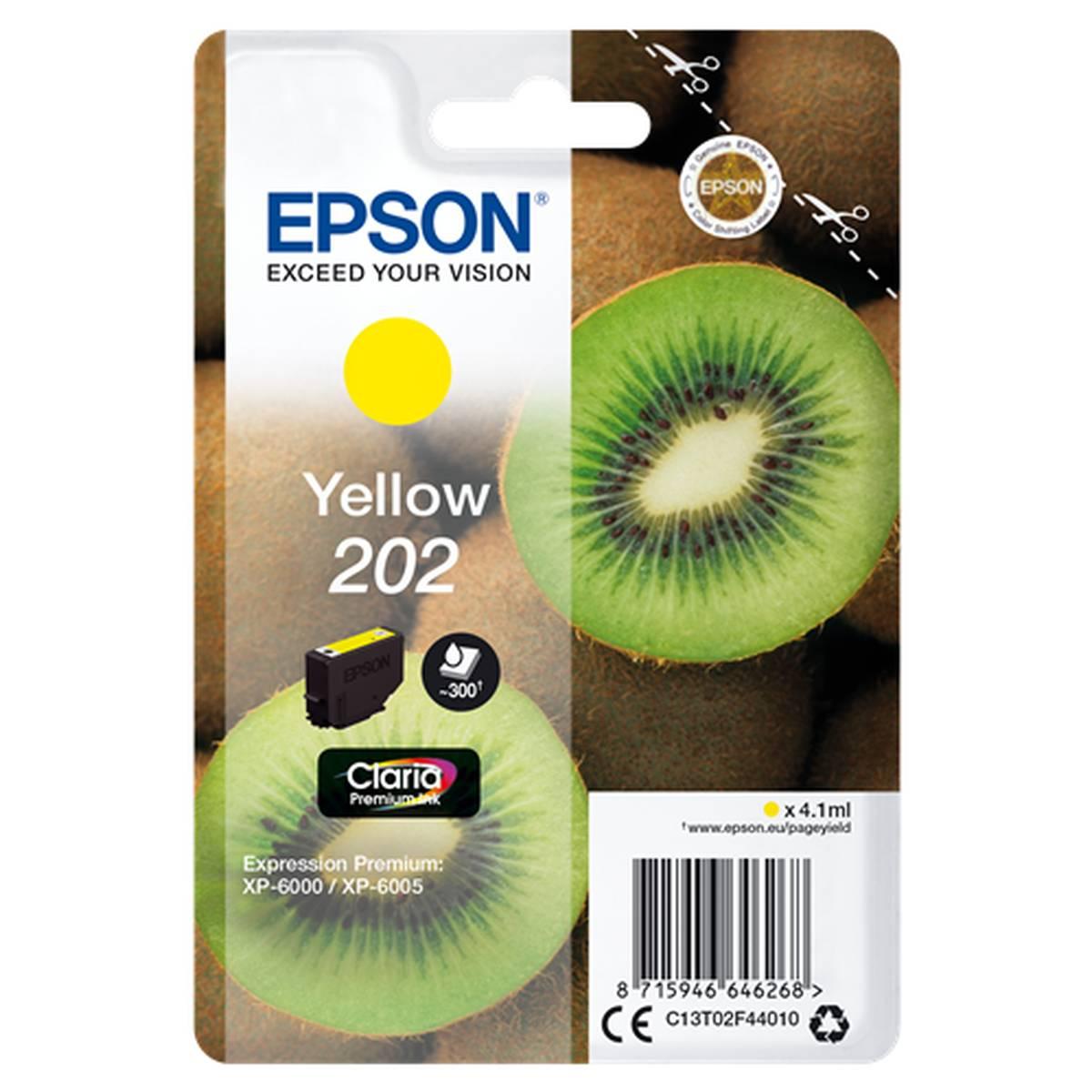 Cartuccia Originale (202, C13T02F44010) EPSON XP6000 (300pag) GIALLO