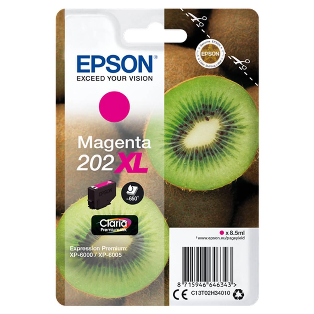 Cartuccia Originale (202XL, C13T02H34010) EPSON XP6000 (650pag) MAGENTA XL