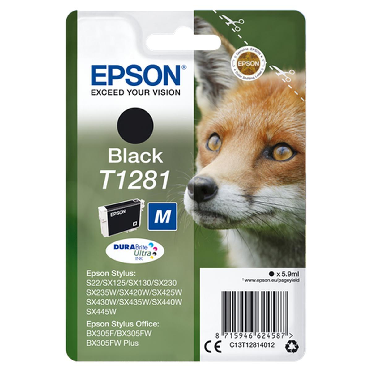 Cartuccia Originale (T1281) EPSON S22, SX125 (5,9ml) NERO