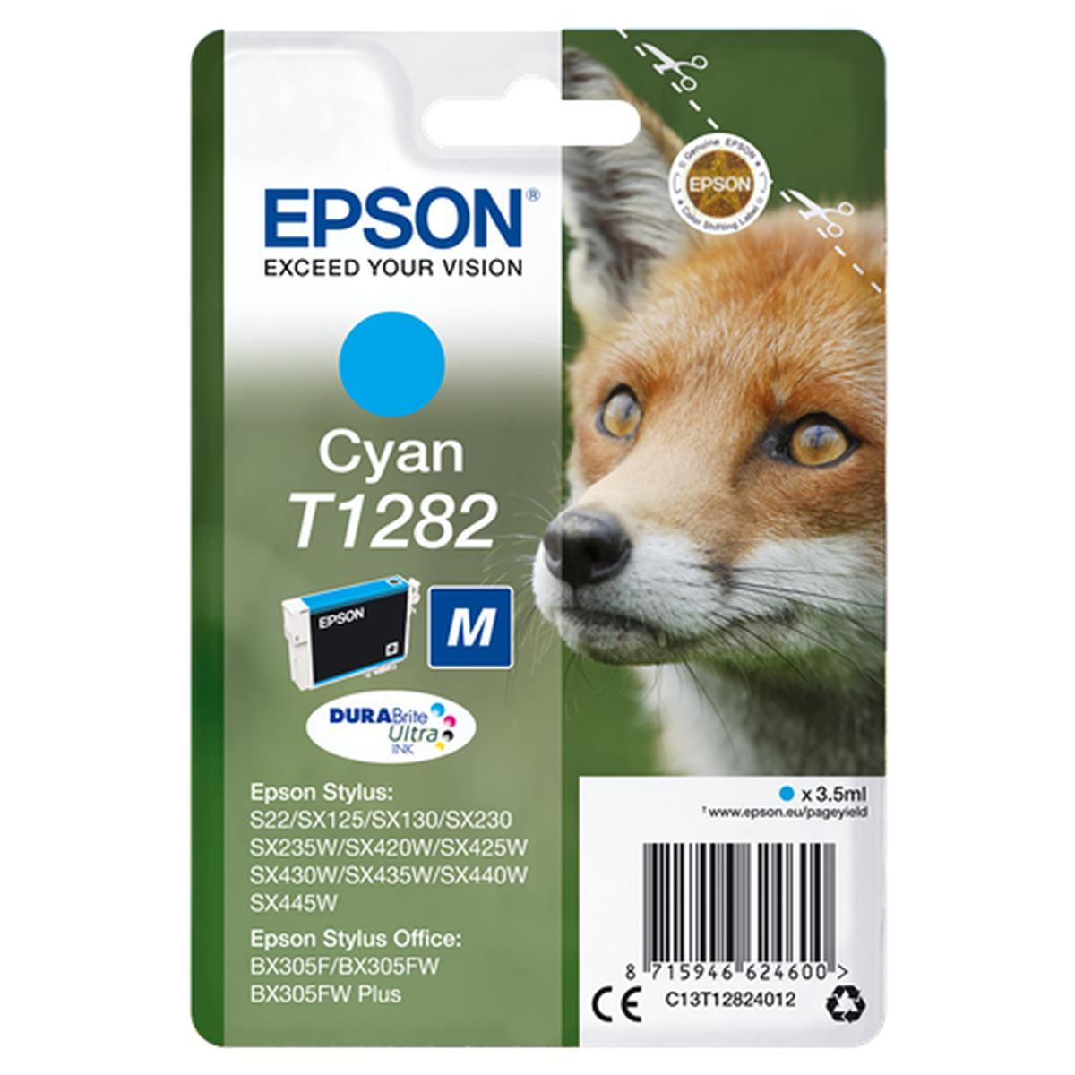 Cartuccia Originale (T1282) EPSON S22, SX125 (3,5ml) CIANO
