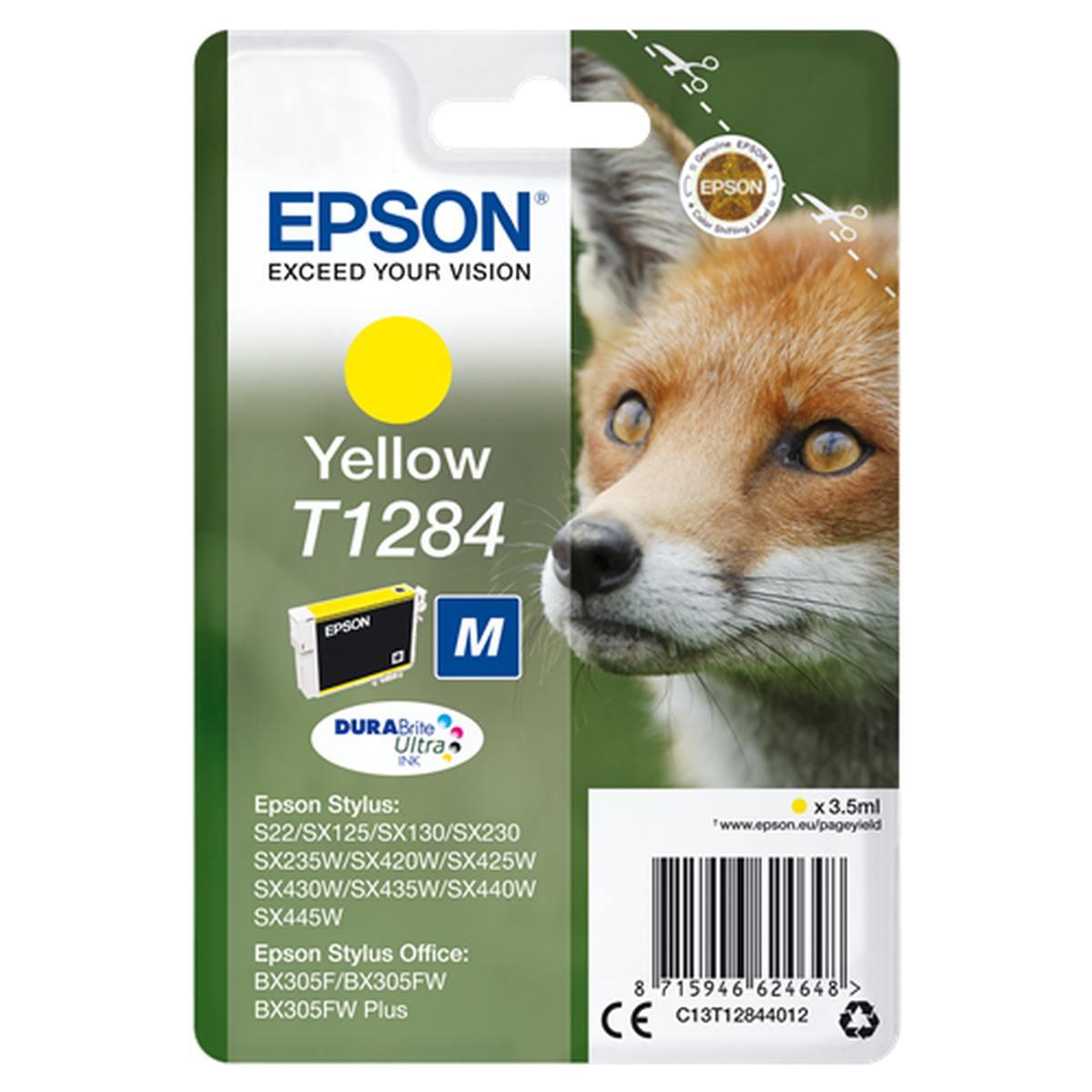 Cartuccia Originale (T1284) EPSON S22, SX125 (3,5ml) GIALLO
