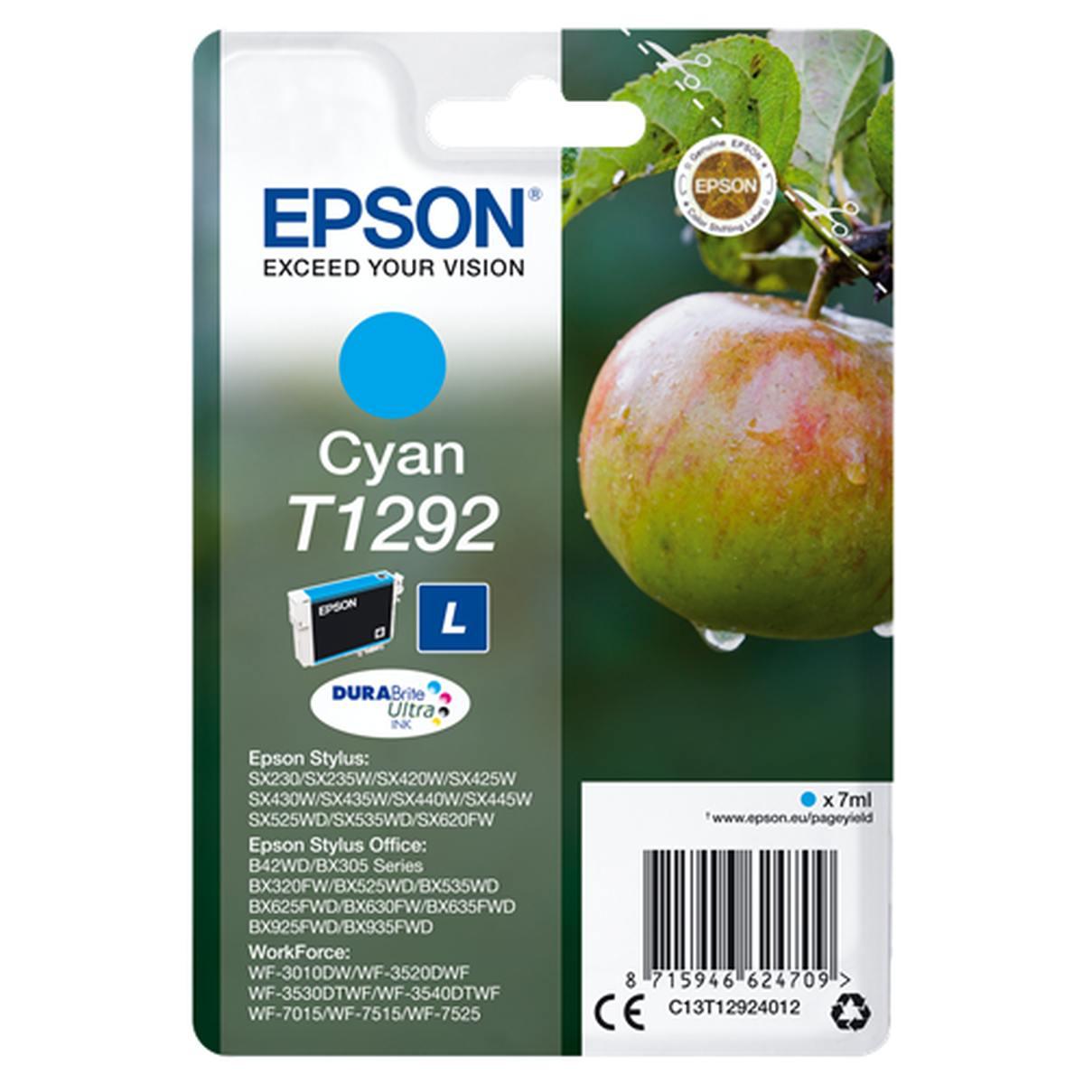 Cartuccia Originale (T1292) EPSON Stylus SX420W (470pag) CIANO