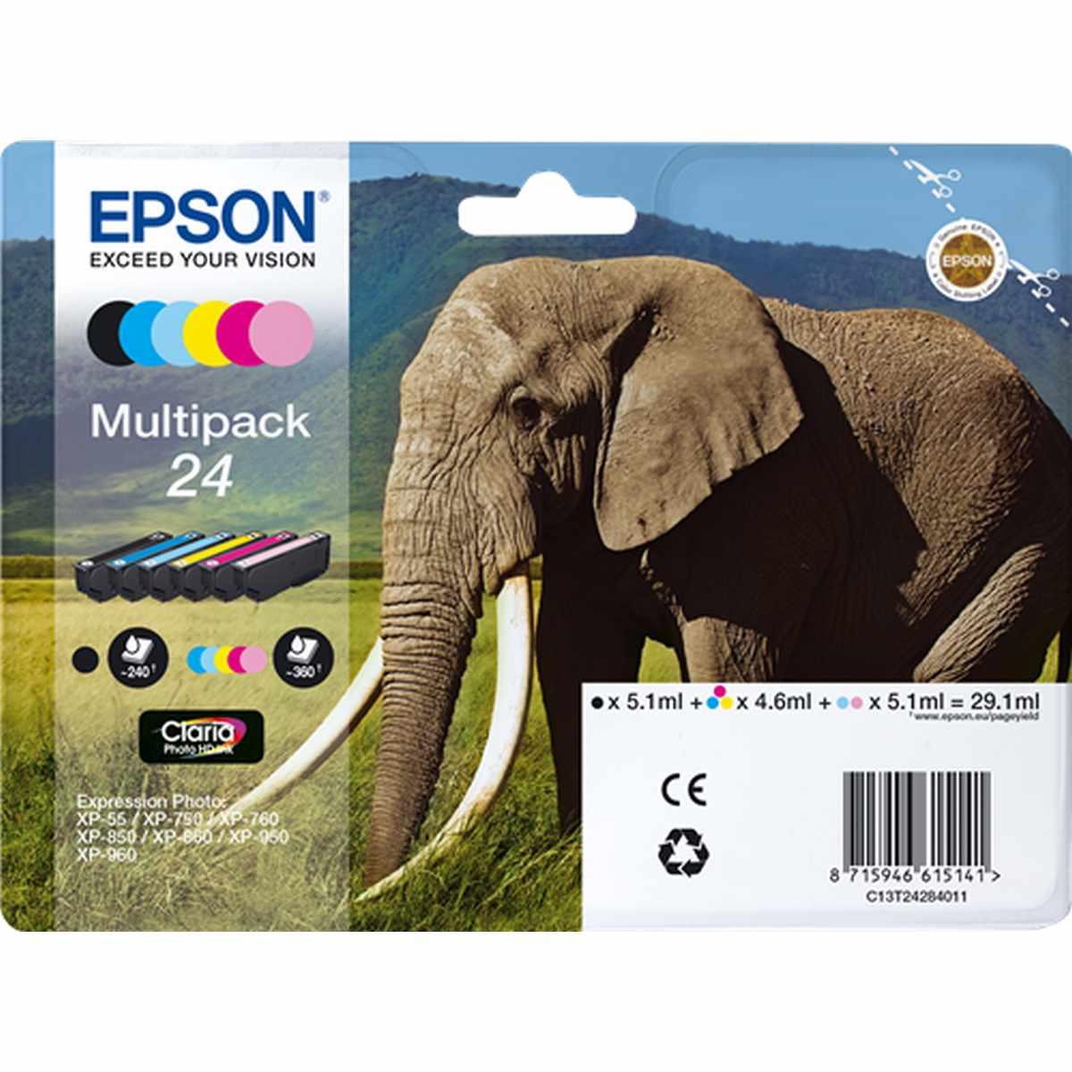 Multipack Originale (T2428, 24) EPSON XP750 (6 pz)