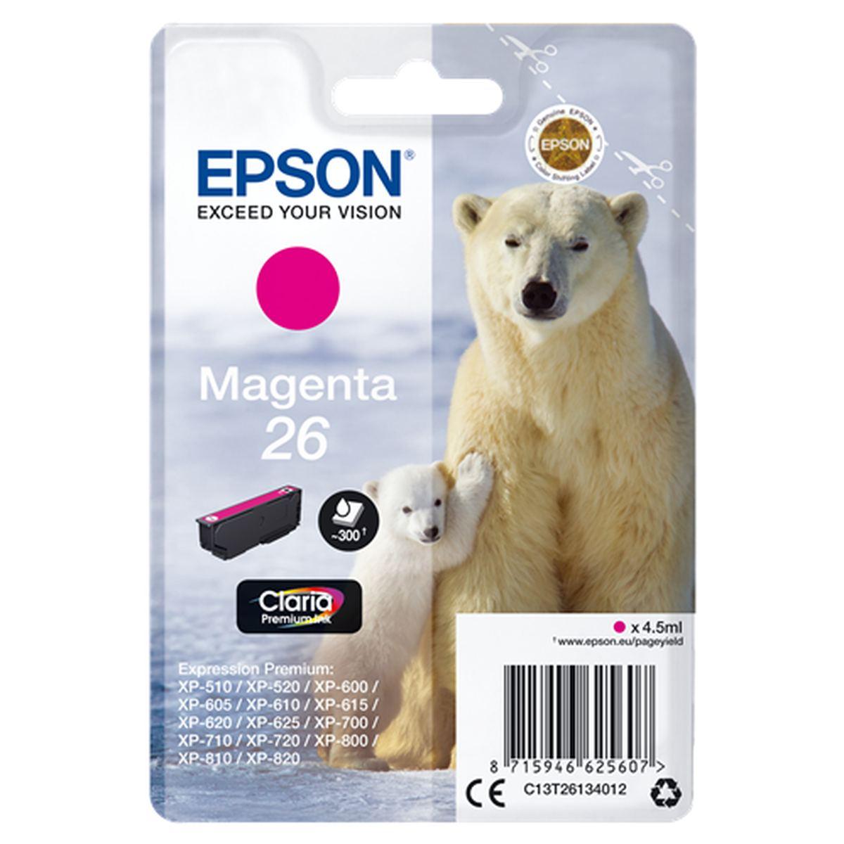 Cartuccia Originale (T2613,26) EPSON XP600 (300pag) MAGENTA