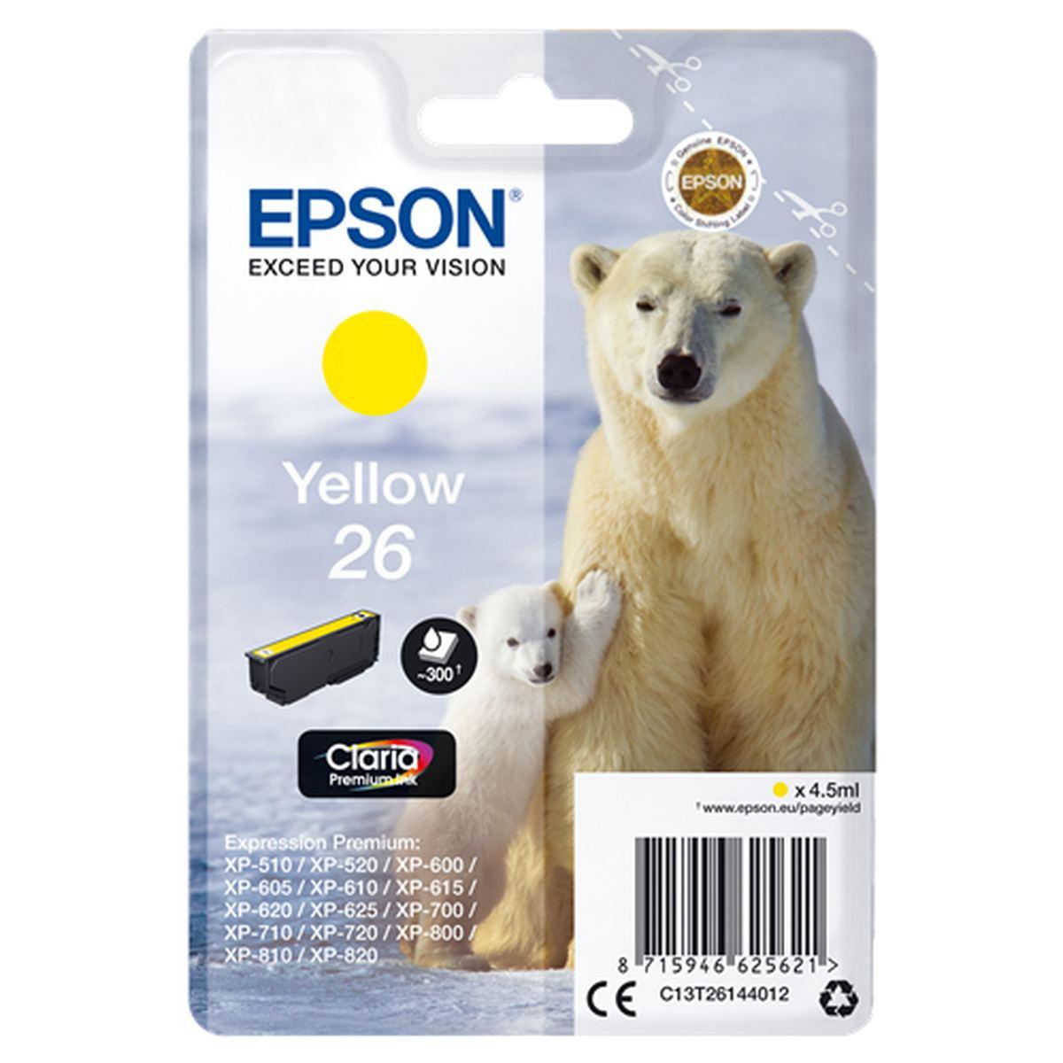 Cartuccia Originale (T2614,26) EPSON XP600 (300pag) GIALLO