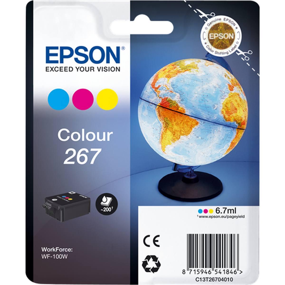 Cartuccia Originale (C13T26704010, T267) EPSON WF100W (200pag) COLORE