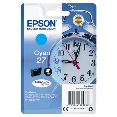 Cartuccia Originale (T2702, 27) EPSON WF3620DWF (300pag) CIANO