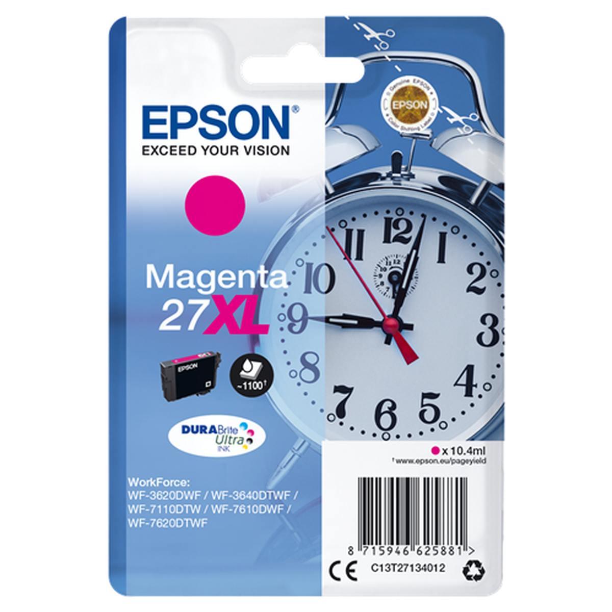 Cartuccia Originale (T2713, 27XL) EPSON WF3620DWF (1.100pag) MAGENTA XL
