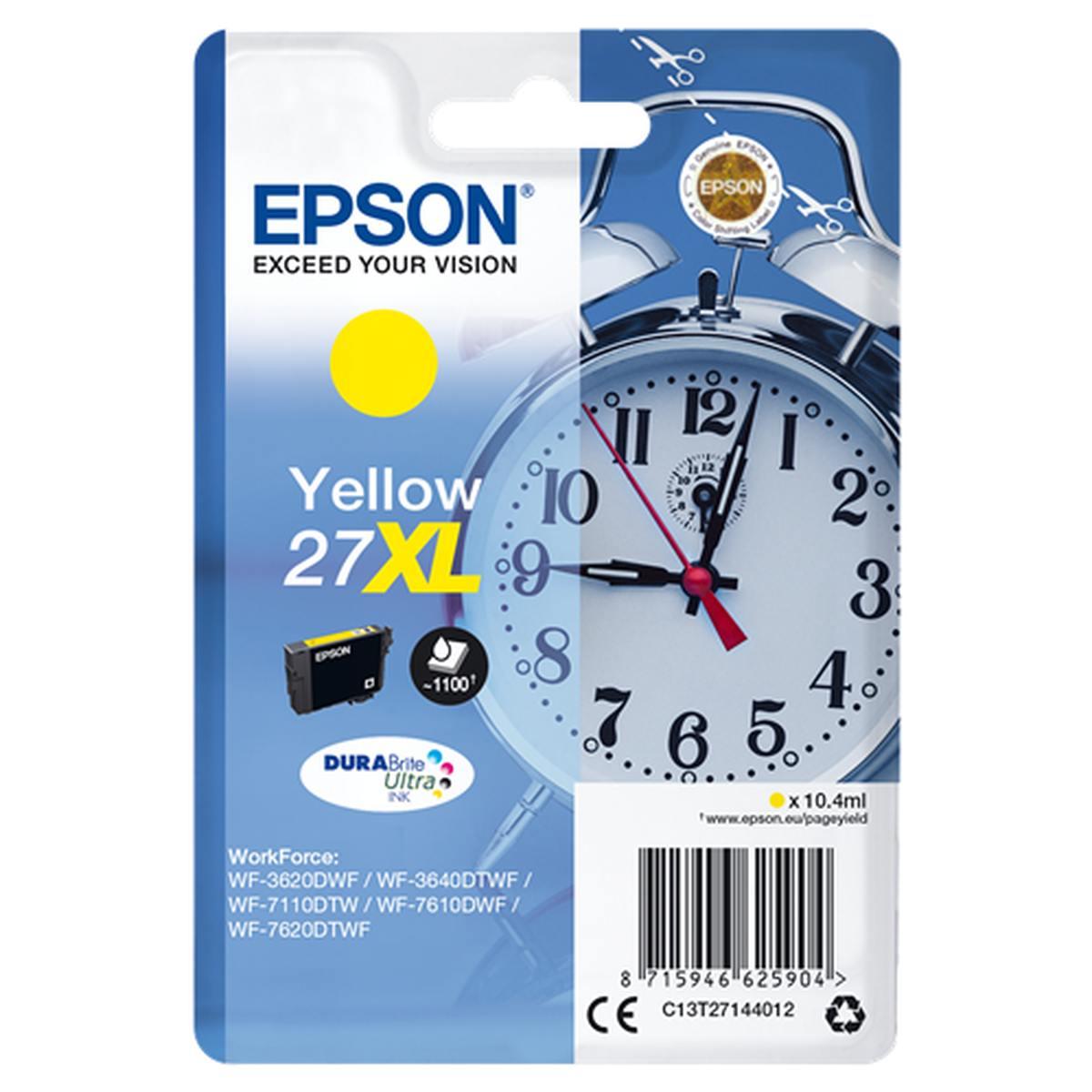 Cartuccia Originale (T2714, 27XL) EPSON WF3620DWF (1.100pag) GIALLO XL