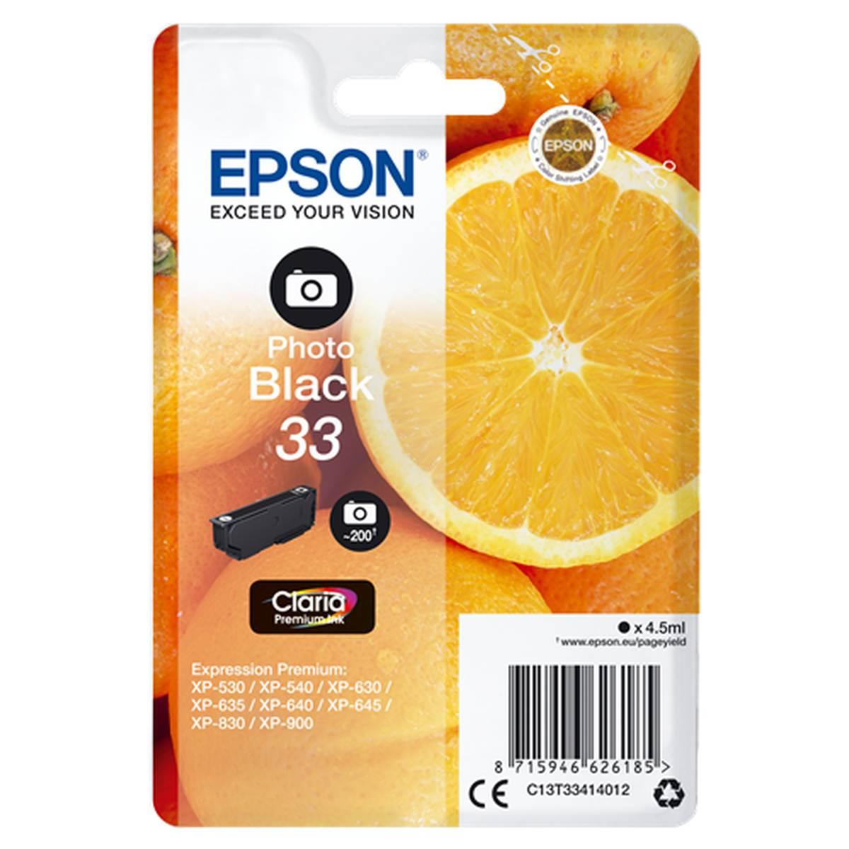 Cartuccia Originale (T3341, 33) EPSON XP530 (4,5ml) NERO FOTO