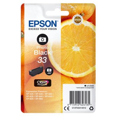 Cartuccia Originale (T3341, 33) EPSON XP530 (4,5ml) NERO FOTO