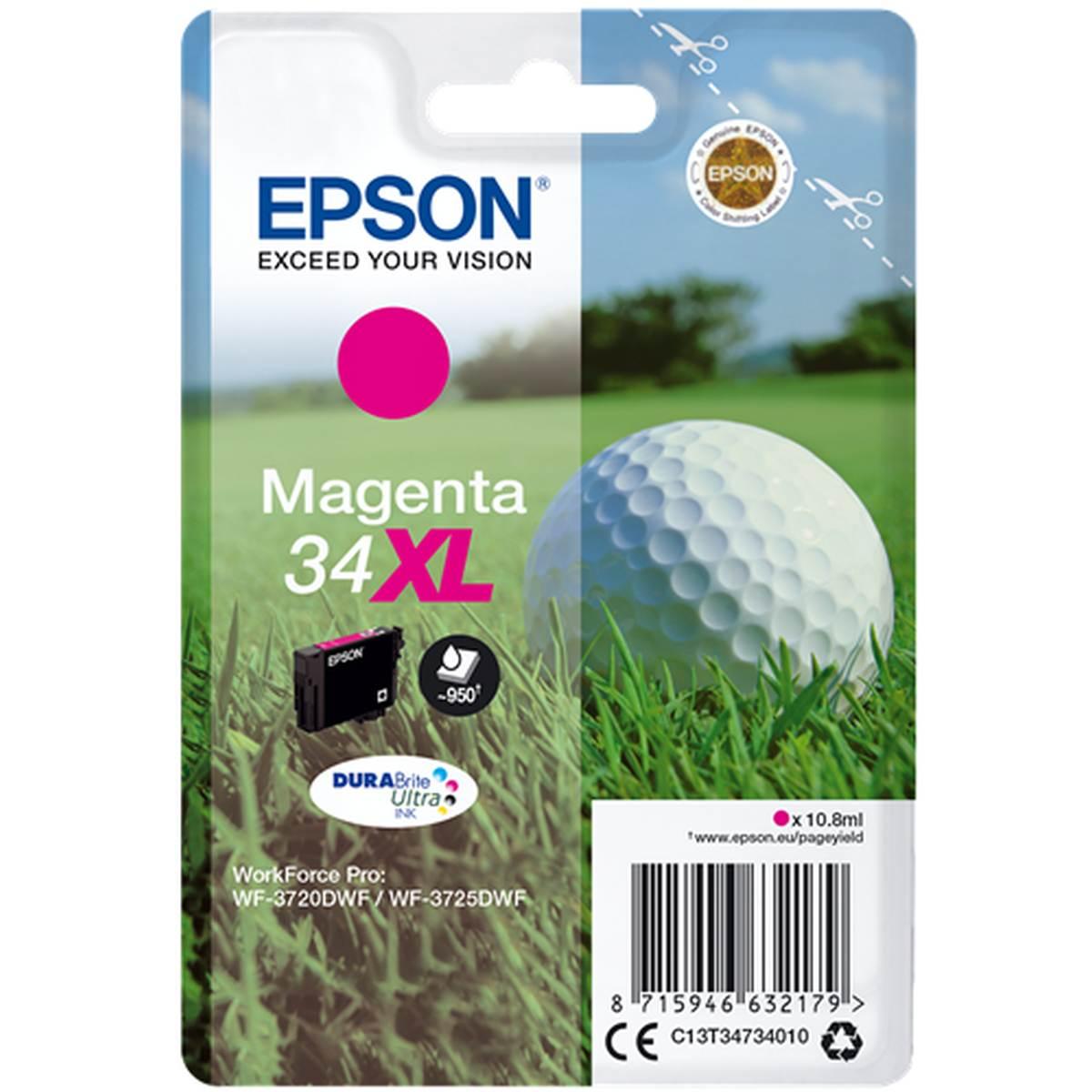 Cartuccia Originale (T3473, 34XL) EPSON WF3720DWF (950pag) MAGENTA XL
