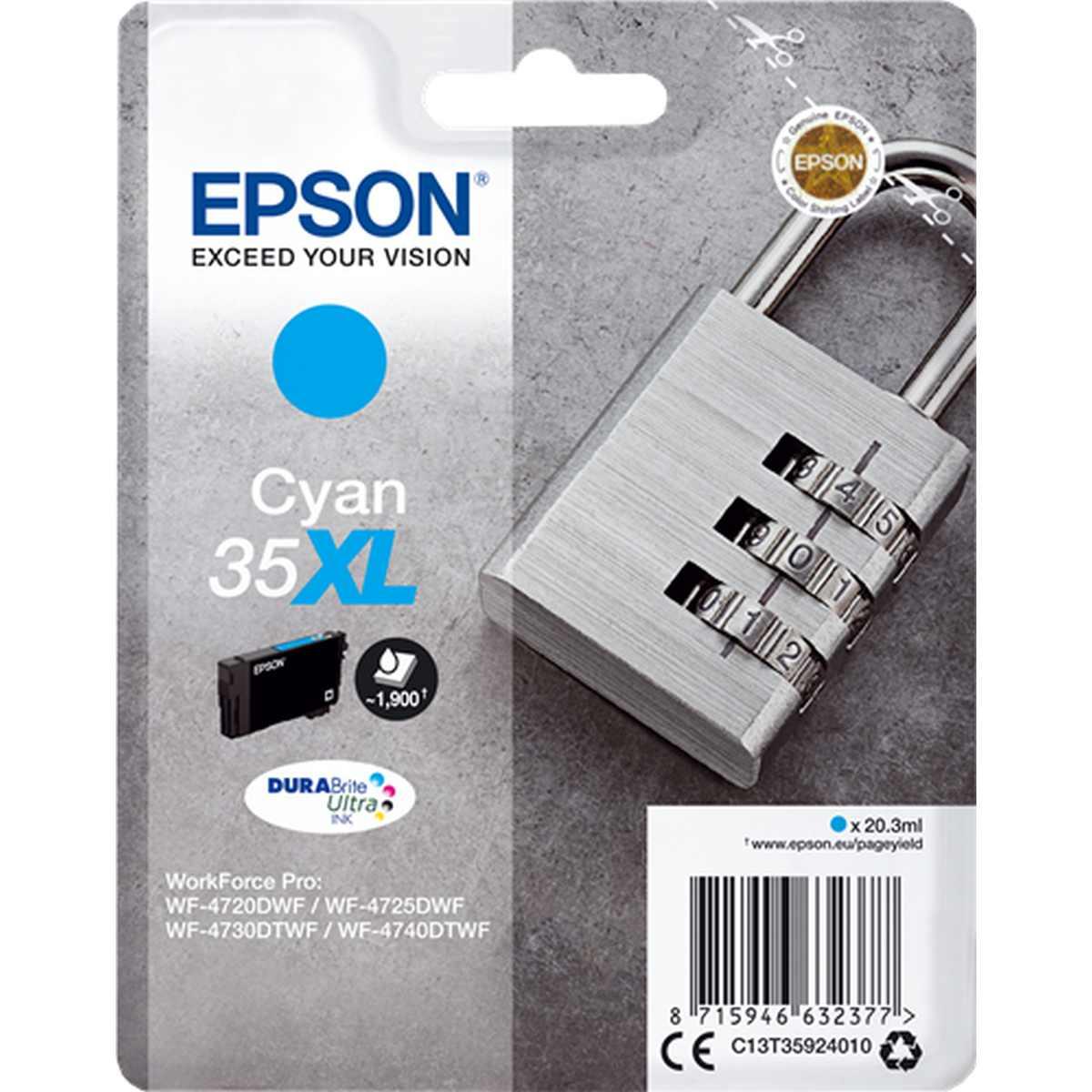 Cartuccia Originale (T3592, 35XL) EPSON WF4720DWF (1,9K) CIANO XL