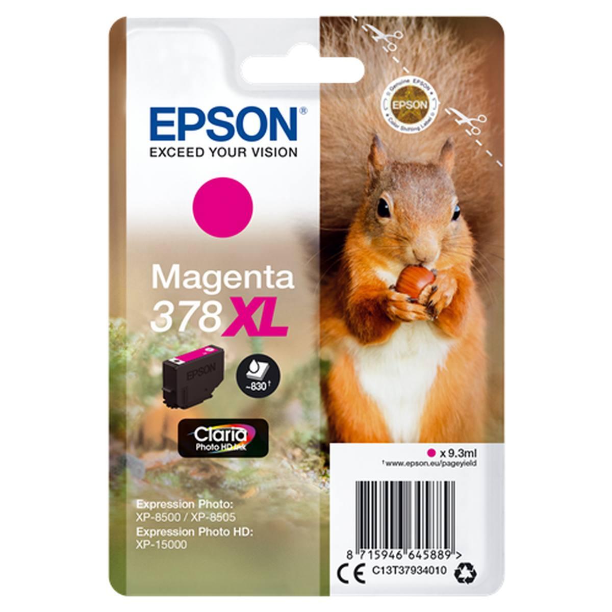 Cartuccia Originale (T3793, 378XL) EPSON Stylus XP8500 (830pag) MAGENTA XL