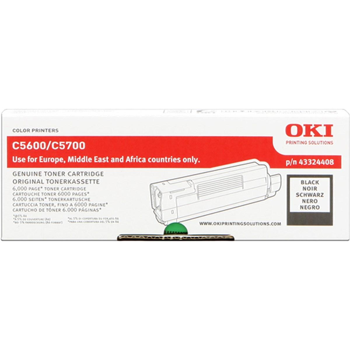 Toner Originale (43324408) OKI C5600, C5700N (6K) NERO