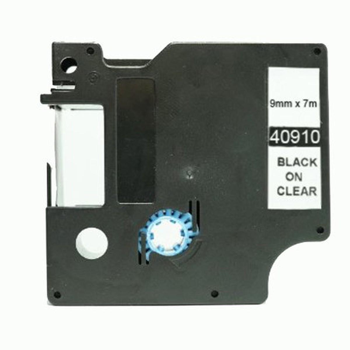Nastro Nero su Bianco (9 mm X 7 m) per DYMO D1 (S0720670, 49010)