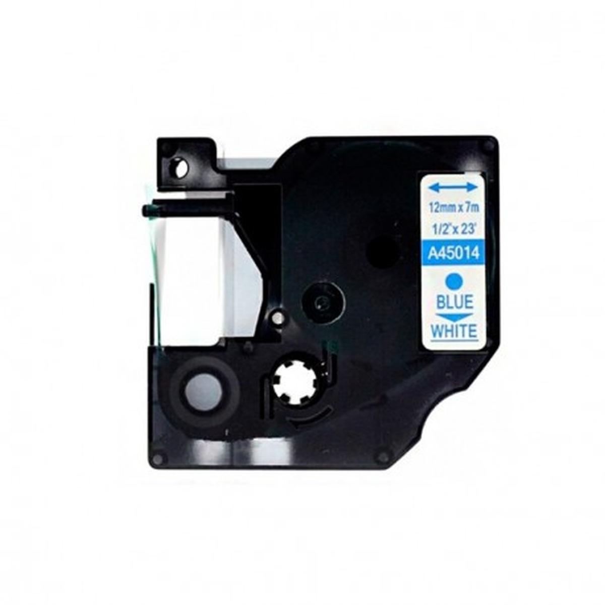 Nastro Blu su Bianco (12 mm X 7 m) per DYMO D1 (S0720540, 45014)