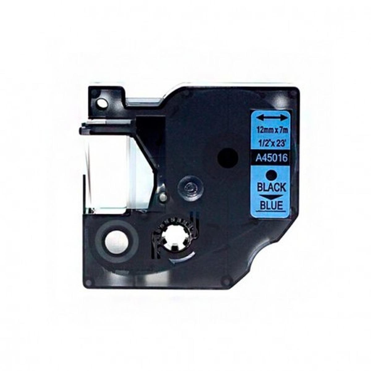 Nastro Nero su Blu (12 mm X 7 m) per DYMO D1 (S0720560, 45016)