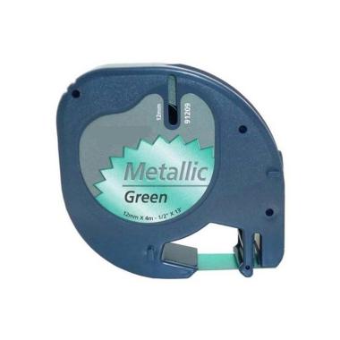Nastro Nero su sfondo Verde (S0721740, 91209) (12 mm X 4 m) per DYMO LetraTAG