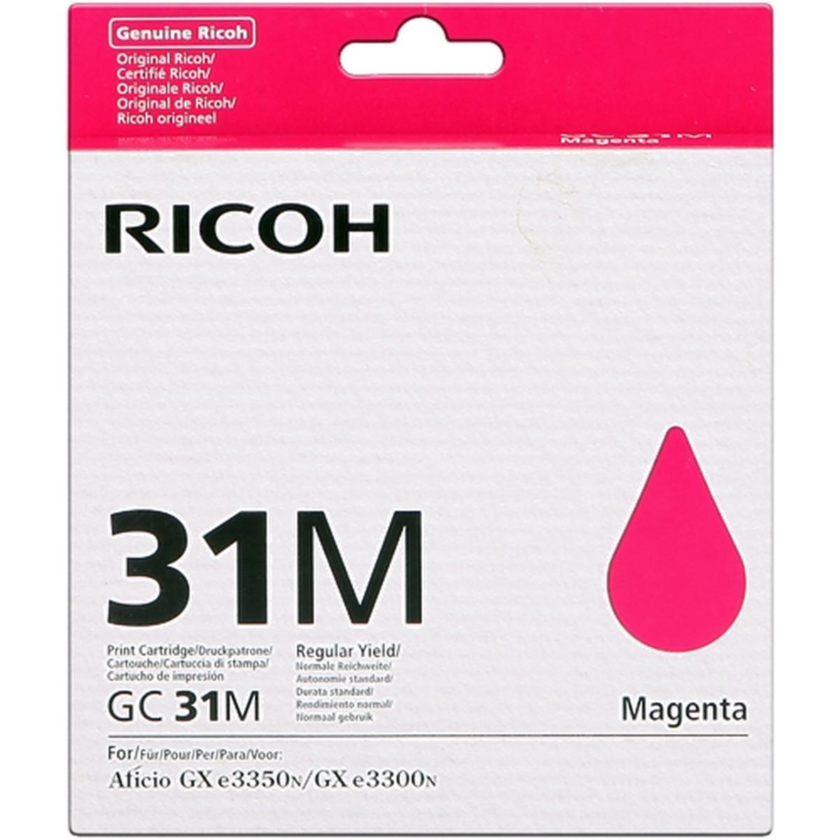 Cartuccia Originale (GC31M, 405690) RICOH AFICIO GX E3000n (1,9K) MAGENTA