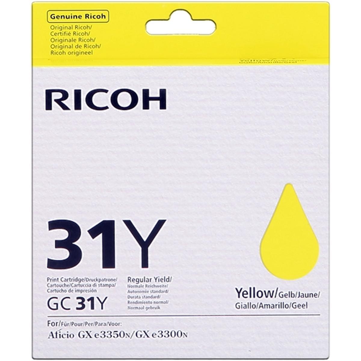 Cartuccia Originale (GC31Y, 405691) RICOH AFICIO GX E3000n (1,9K) GIALLO