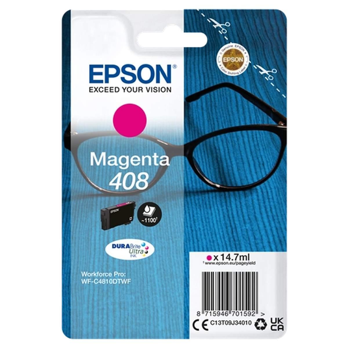 Cartuccia Originale (408, C13T09J34010) EPSON WF-C4810DTWF (1,1K) MAGENTA