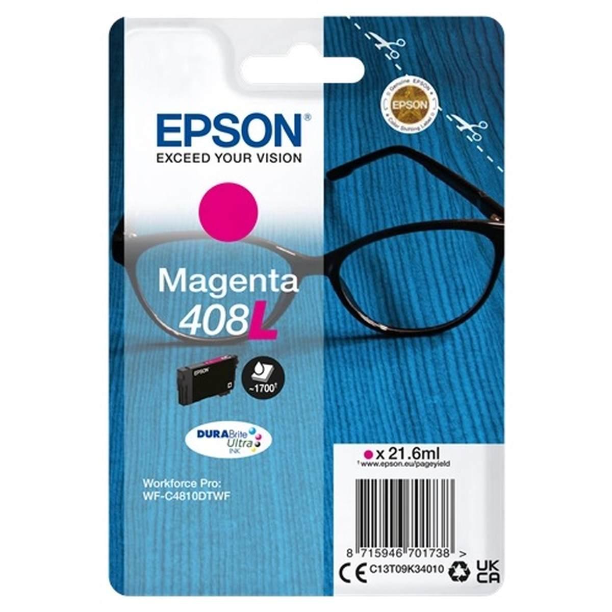 Cartuccia Originale (408L, C13T09K34010) EPSON WF-C4810DTWF (1,7K) MAGENTA XL