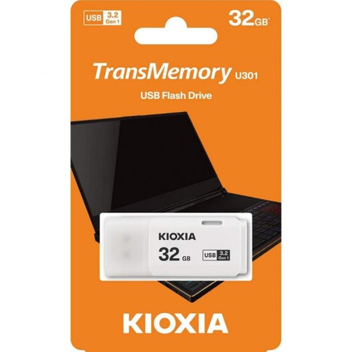 Pendrive Kioxia TransMemory U301 USB 3.2 Memoria 32GB - Bianco