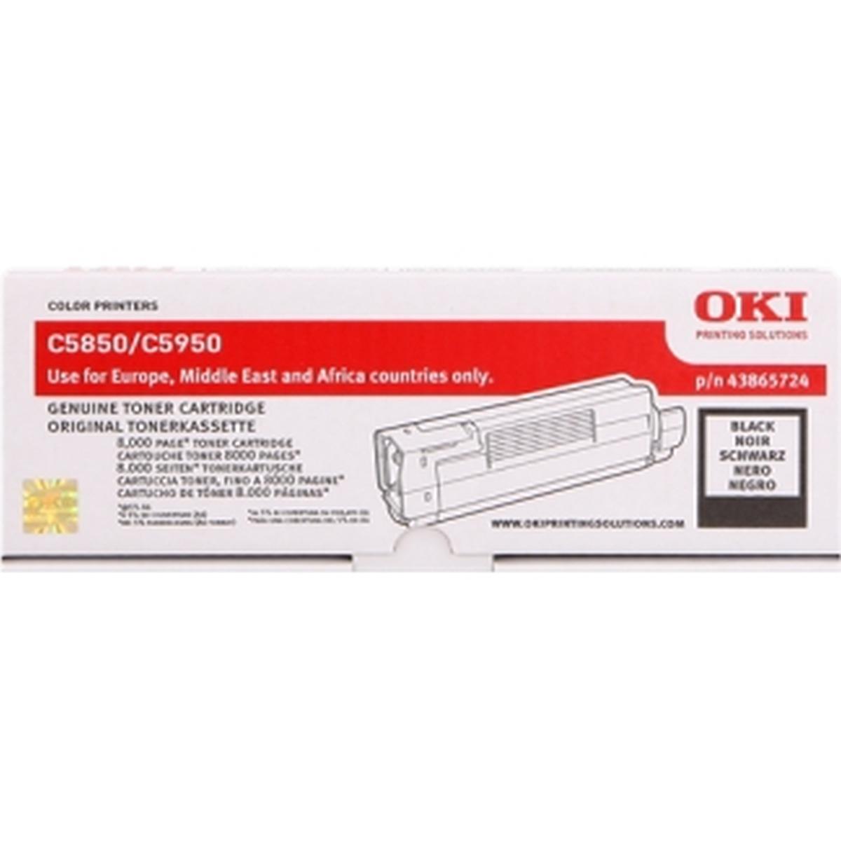 Toner Originale (43865724) OKI C5850, C5950n (8K) NERO