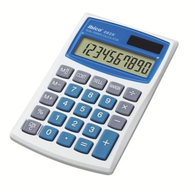 Calcolatrice tascabile Ibico 082X - Tasti grandi - Compatta - LCD a 10 cifre - Funzione margine di profitto