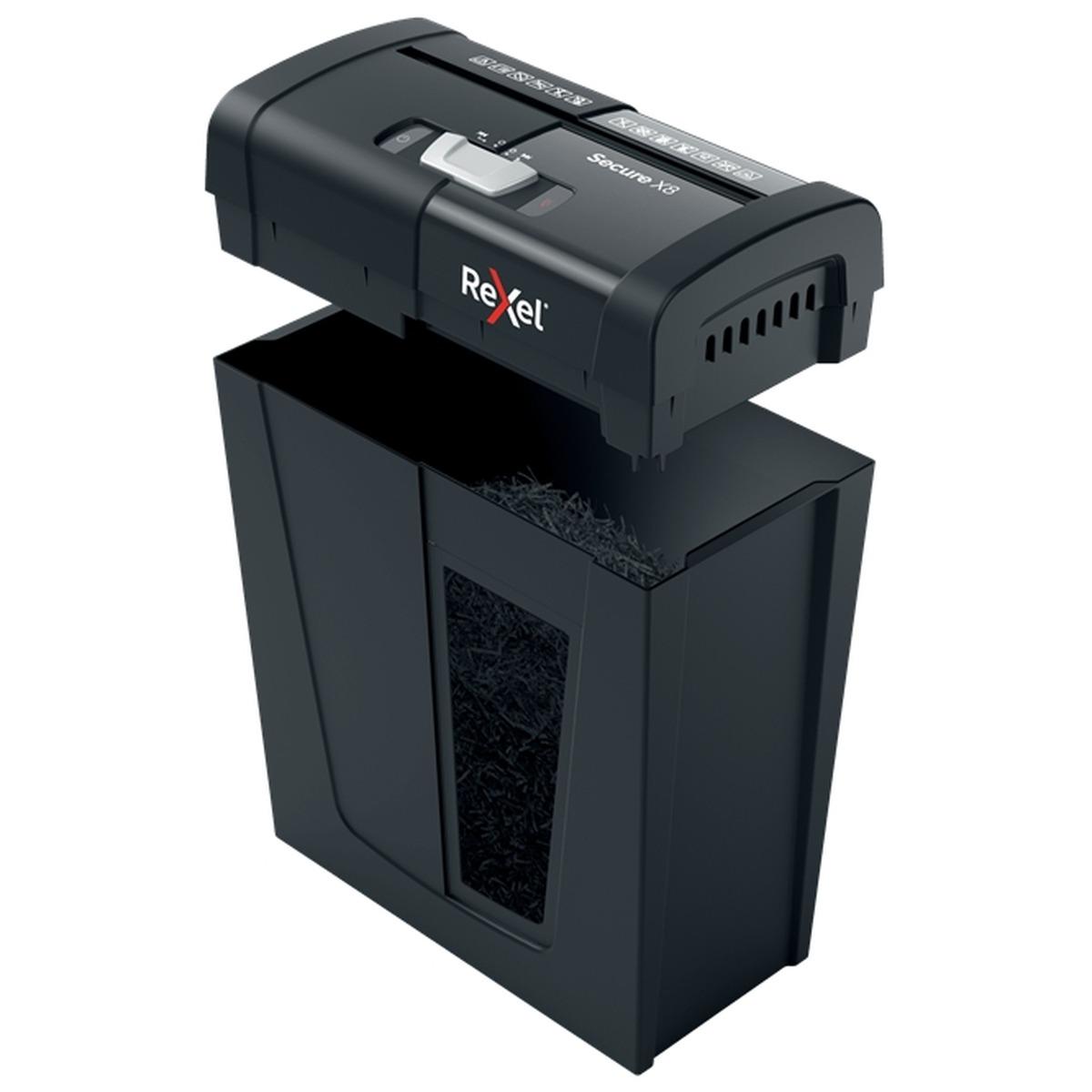 Rexel Secure X8 Distruggi documenti manuale a taglio particolato - Distrugge fino a 8 fogli - 14L