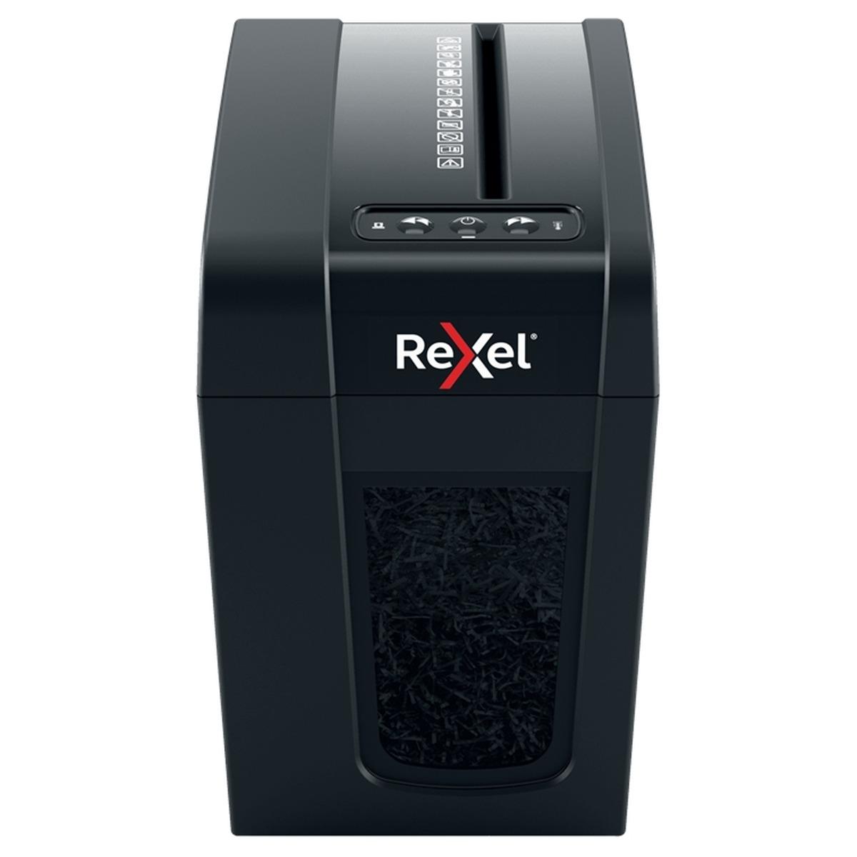 Rexel Secure X6-SL Distruggi documenti manuali con taglio a particelle Whisper-Shred - Distrugge fino a 6 fogli - 10L