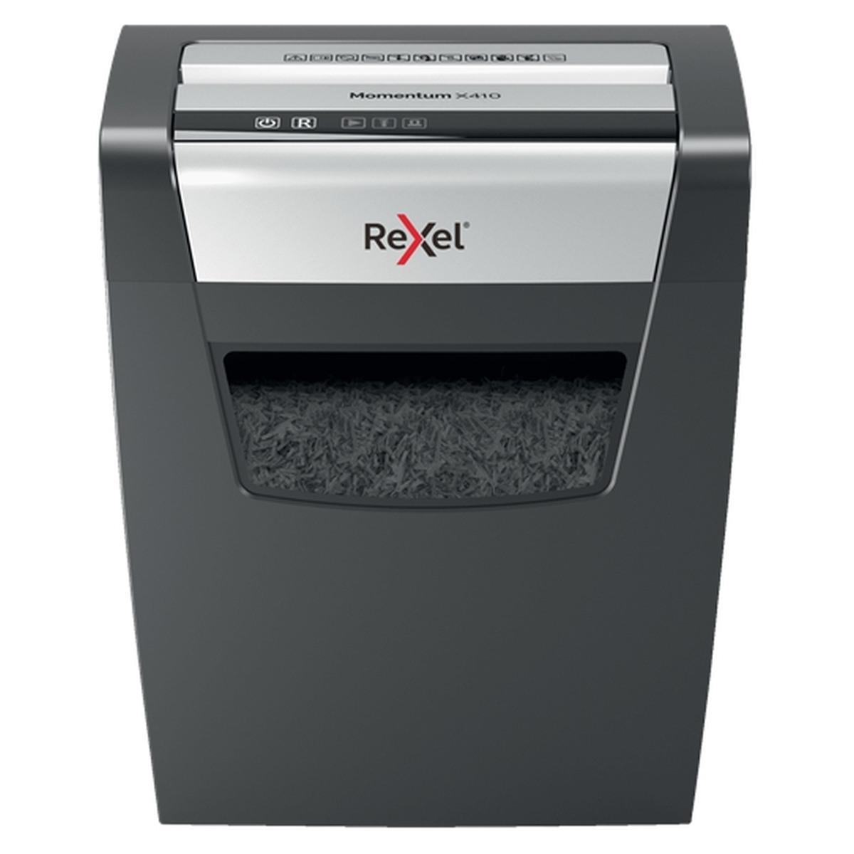 Rexel Momentum X410 Distruggi documenti manuale con taglio coriandoli - Distrugge fino a 10 fogli - 23L