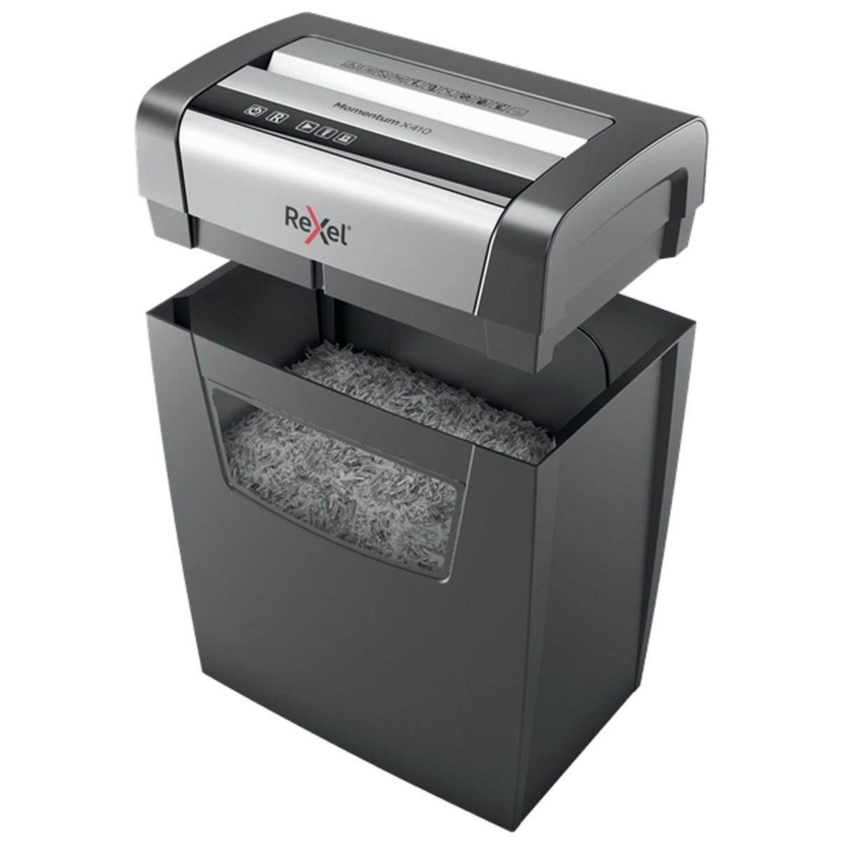 Rexel Momentum X410 Distruggi documenti manuale con taglio coriandoli - Distrugge fino a 10 fogli - 23L