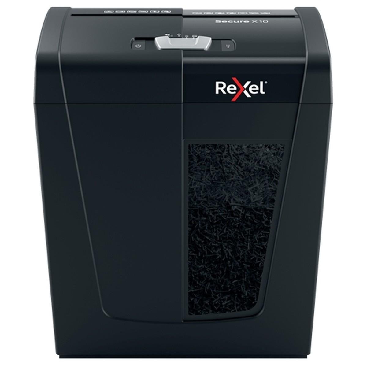 Rexel Secure X10 Distruggi documenti manuale con taglio a particelle - Distrugge fino a 10 fogli - 18L