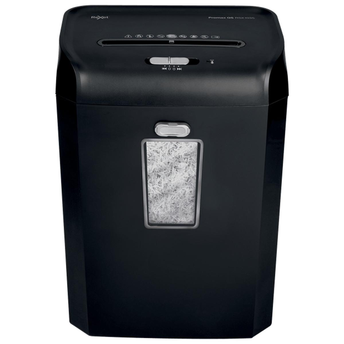 Rexel Promax RSX1035 Distruggi documenti manuale con taglio a particelle - Distrugge fino a 10 fogli - 35L