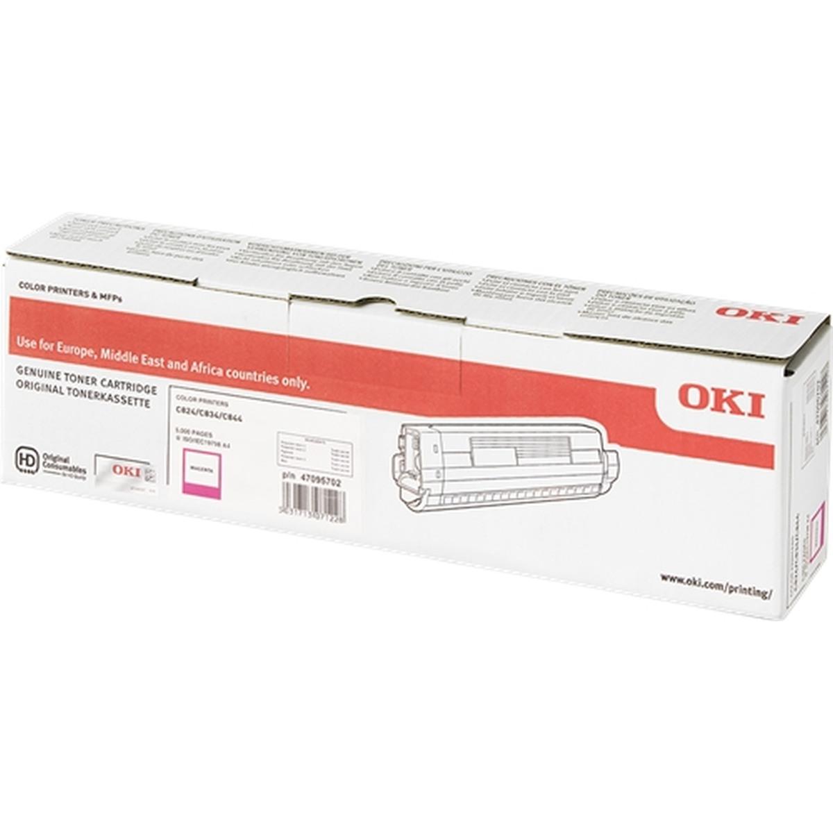 Toner Originale (47095702) OKI C824n (5K) MAGENTA