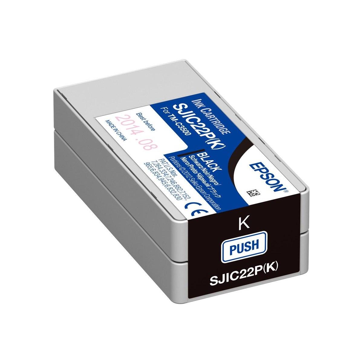 Cartuccia Originale (SJIC22P-K, C33S020601) EPSON TM-C3500 (32,6ml) NERO